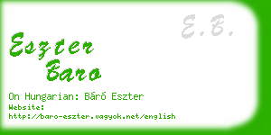 eszter baro business card