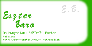 eszter baro business card